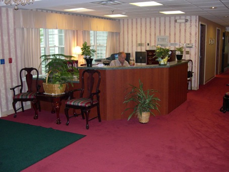 interior photo of Newberry Assisted Living Facility - reception desk and welcome center