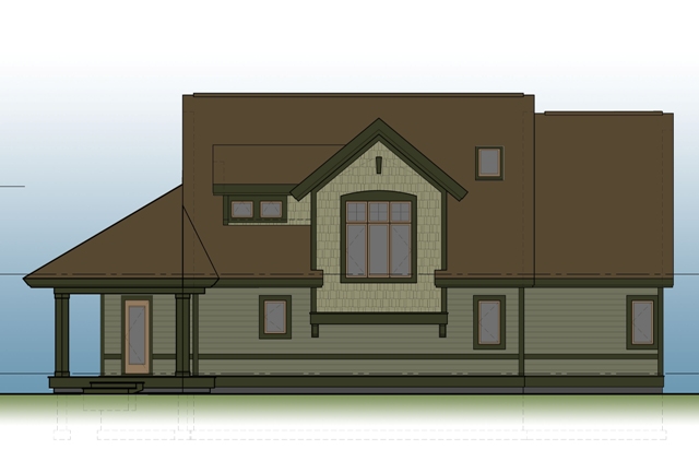 color rendering of North elevation