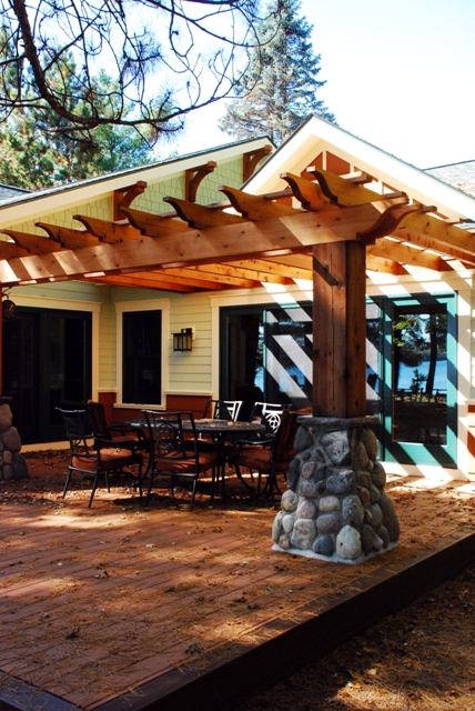 outdoor deck and pergola