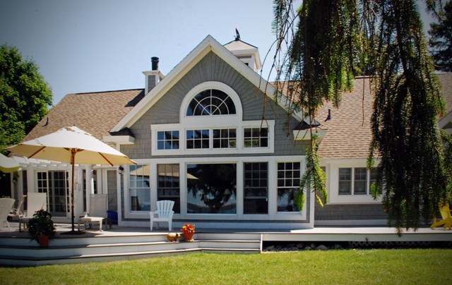 picture of lakeside of home, looking toward Great Room